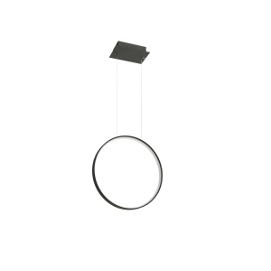 Lustra suspendata LED Rio Negru 4000K 55x16x150 cm