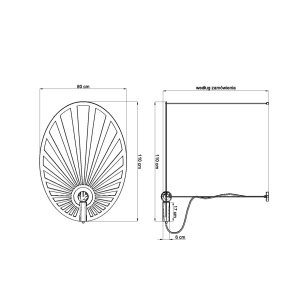 Lustra suspendata Lehdet Alb 110x80x150 cm - Img 3