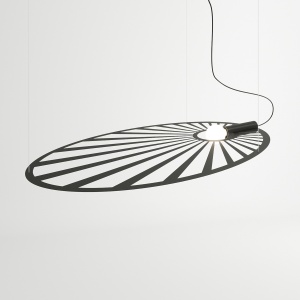 Lustra suspendata Lehdet Negru 110x80x150 cm - Img 4