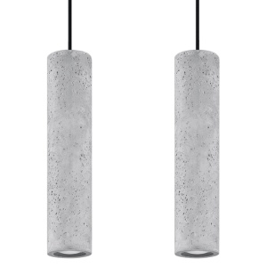 Lustra suspendata Luvo Gri 30x6x90 cm