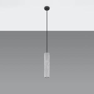 Lustra suspendata Luvo Gri 8x8x105 cm - Img 2
