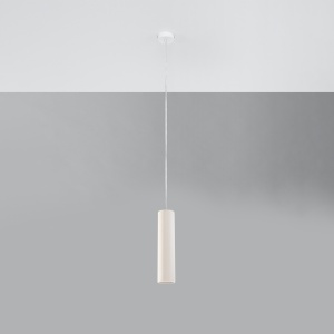Lustra suspendata Nancy din ceramica Alb 8x8x132 cm - Img 2
