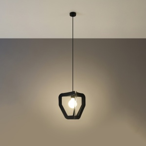 Lustra suspendata Tres Negru 33x33x130 cm - Img 3