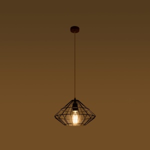 Lustra suspendata Umberto Negru 32x32x120 cm - Img 3