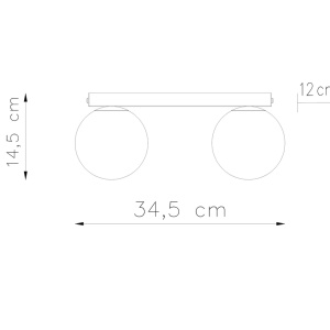 Lustra Yoli Alb 34.5x12x14.5 cm - Img 3
