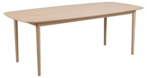 Masa dining Aston, Alb, 75x210x100 cm - Img 3