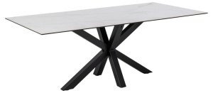 Masa dining Heaven, Alb, 75.5x200x100 cm - Img 4