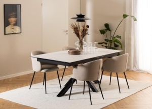 Masa dining Heaven, Alb, 76x240x100 cm - Img 4