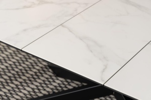 Masa dining Irwine, Alb, 76x240x100 cm - Img 2