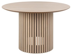 Masa dining Linley, Alb, 75x120x120 cm - Img 4