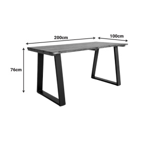 Masa dining Miles, Nuc, 200x100x76 cm - Img 5