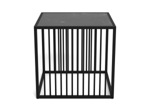 Masuta laterala Strington, Negru, 40x40x40 cm - Img 4
