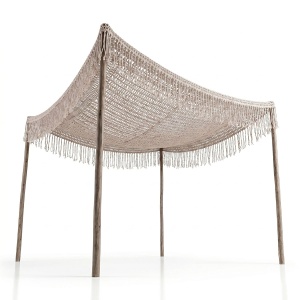 Parasolar roof macrame, Shelto, Crem, 400x400x37 cm