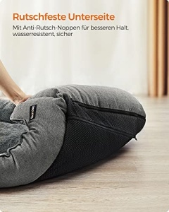 Pat pentru caini, Feandrea, Gri, 110x75x27 cm - Img 5