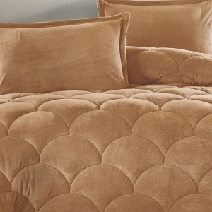 Pilota Pufoasa Fluffy V22 Mustard 195x215 cm - Img 2