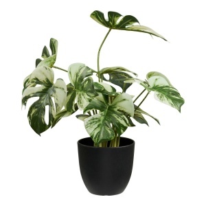 Planta artificiala decorativa Monstera Monstera, Verde, 26x26x41 cm - Img 5