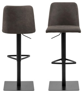 Scaun de bar Avanja, Gri, 107.5x43x51 cm - Img 4