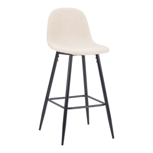 Scaun de bar Bella, Ecru, 41.5x49x98 cm