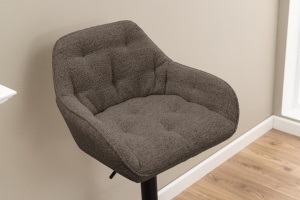 Scaun de bar Brooke, Gri, 109x52x52 cm - Img 2