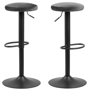 Scaun de bar Finch, Gri, 82x40x40 cm - Img 2