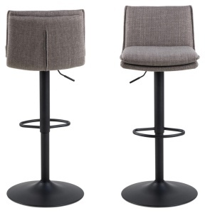 Scaun de bar Flynn V2, Gri, 107x44x53 cm - Img 3