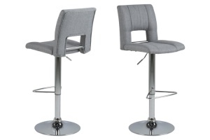 Scaun de bar Sylvia V1, Gri, 115x41.5x52 cm - Img 2