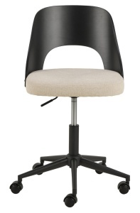 Scaun de birou Lucy, Bej, 89x48x55.5 cm - Img 7
