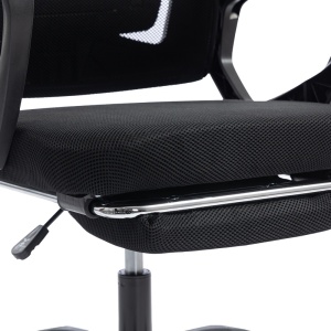 Scaun de birou, Meton, Negru, 60x48x128 cm - Img 10