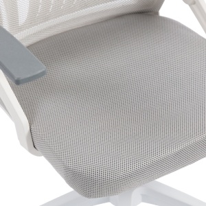 Scaun de birou, Penza, Alb, 58x48x102 cm - Img 9