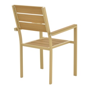 Scaun de gradina stivuibil, Breze, Natural, 60x57.5x88 cm - Img 3