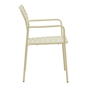 Scaun de gradina Stivuibil, Deraby, Crem, 45.5x56x83 cm - Img 4
