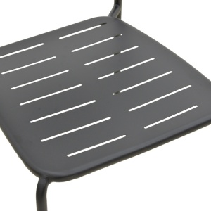 Scaun de gradina Stivuibil, Deraby, Negru, 45.5x52.5x83 cm - Img 8