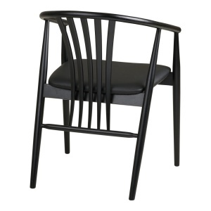Scaun dining Agustin, Negru, 54x57x78 cm - Img 2