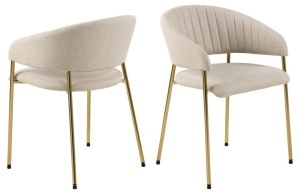 Scaun dining Ann, Bej, 77.5x54.5x54 cm - Img 3