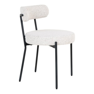 Scaun dining Badalona, Alb, 57x49x72.5 cm