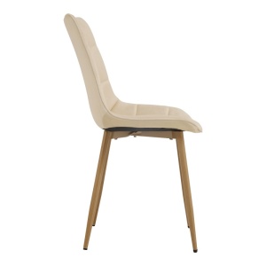 Scaun dining Berne, Crem, 57x53x87 cm - Img 3