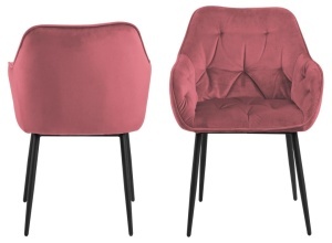 Scaun dining Brooke, Rosu, 83x58x55 cm - Img 4