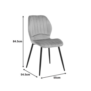 Scaun dining Jelour, Petrol, 54.5x55x84.5 cm - Img 5