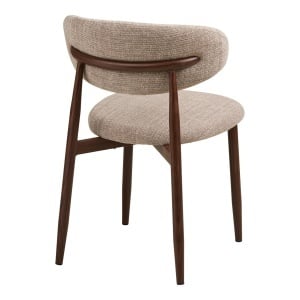 Scaun dining Levanto, Nisip, 55x52x77 cm, Nuc - Img 2