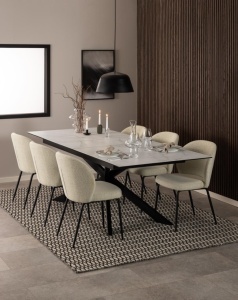 Scaun dining Patricia V2, Bej, 82x52x57.5 cm