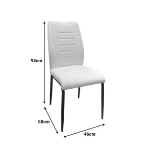 Scaun dining Wedena, Bej, 50x46x94 cm - Img 5