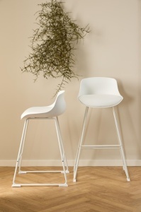 Scaun inalt Tina, Alb, 84x50x49 cm