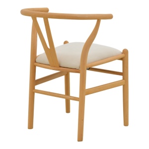 Scaun Wishbone, Bej, 51x58x73 cm - Img 3