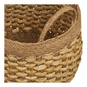 Set 2 piese Cosuri decorative Strahan, Natural, 38.5x38.5x30 cm