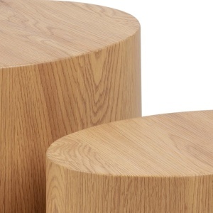 Set 2 piese Masute de cafea Mice, Natural, 40x33x48 cm - Img 5