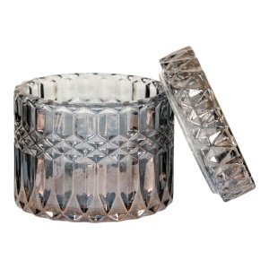 Set 2 piese Recipiente decorative, Gri inchis, 9x9x8.5 cm - Img 3