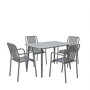 Set 5 bucati masa si scaune gradina, Heven Vista, Antracit, 70x120x72 cm - Img 2