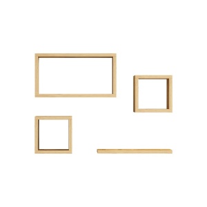 Set rafturi de perete 3 buc Babine Pako World Stejar 84x15x44 cm - Img 3