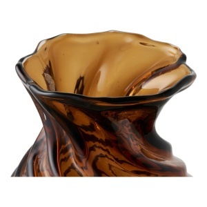 Vaza decorativa, Maro inchis, 16x16x18.5 cm