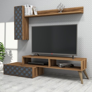 Έπιπλο TV Planet-Walnut, Chalcedony